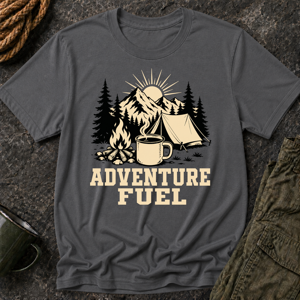Adventure Fuel Camping  Coffee T-Shirt