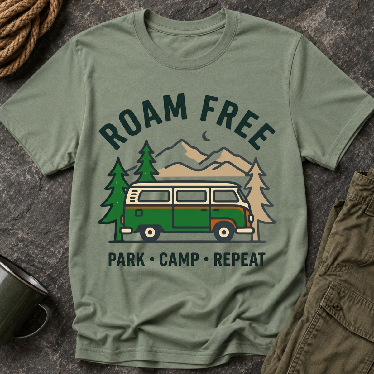 Roam Free Camper Van T-Shirt