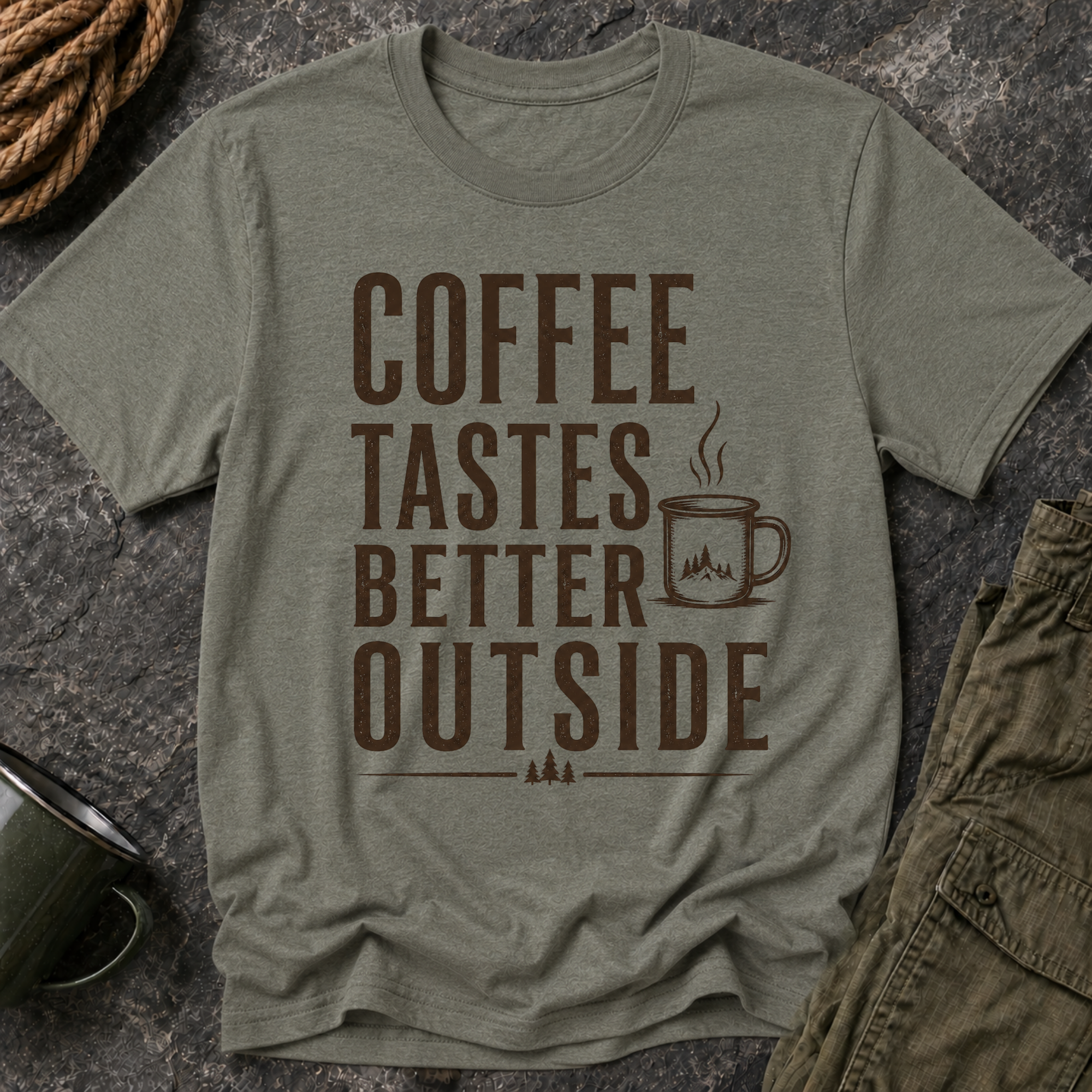 Coffee Tastes Better Outside Tee