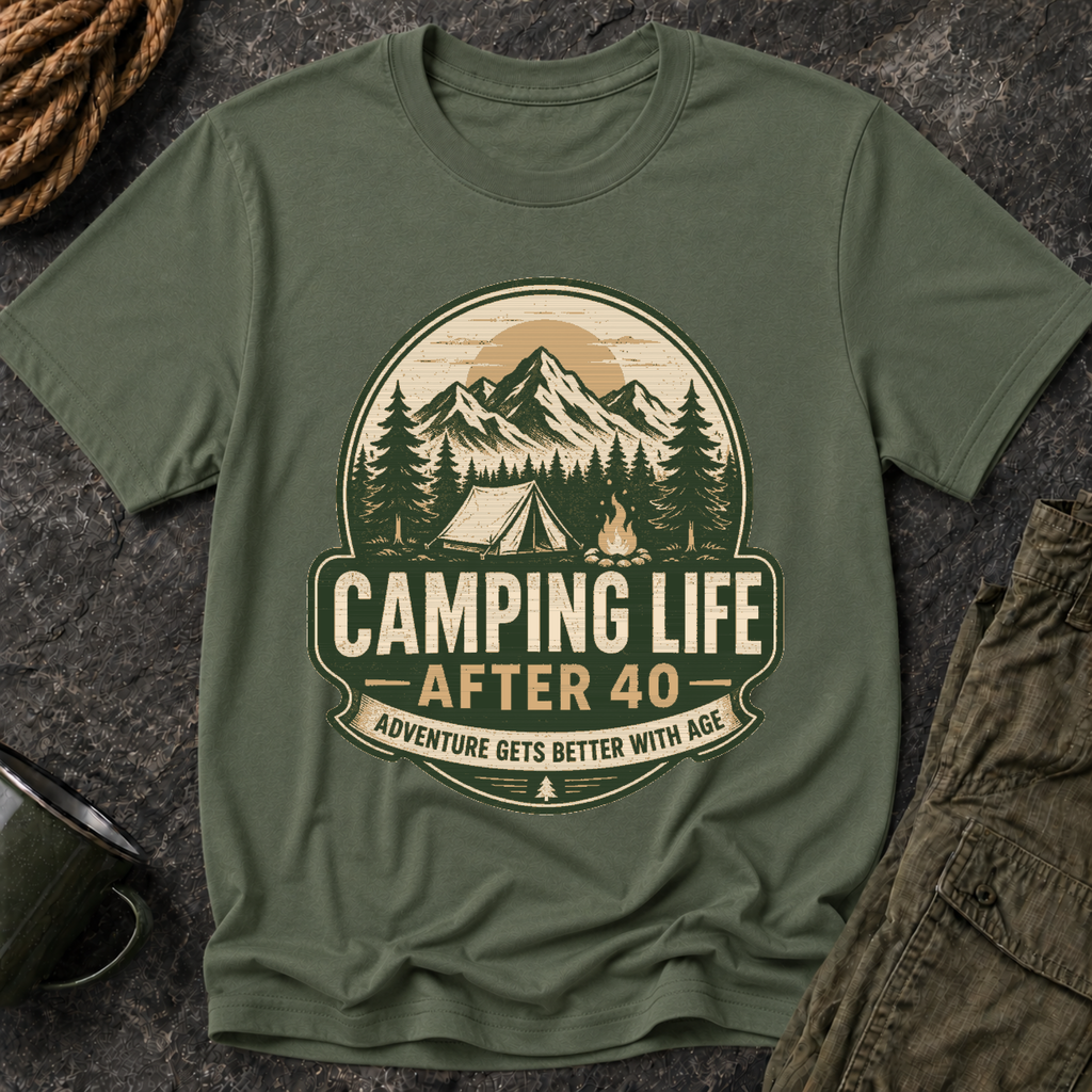 Camping Life After 40 Vintage Camping T-Shirt