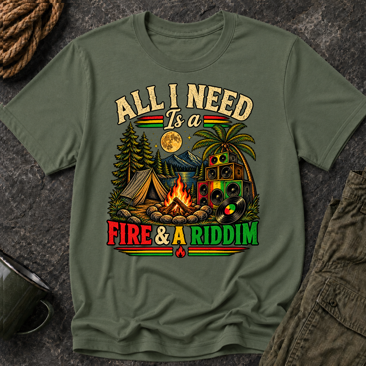 All I Need Is a Fire & Riddim T-Shirt