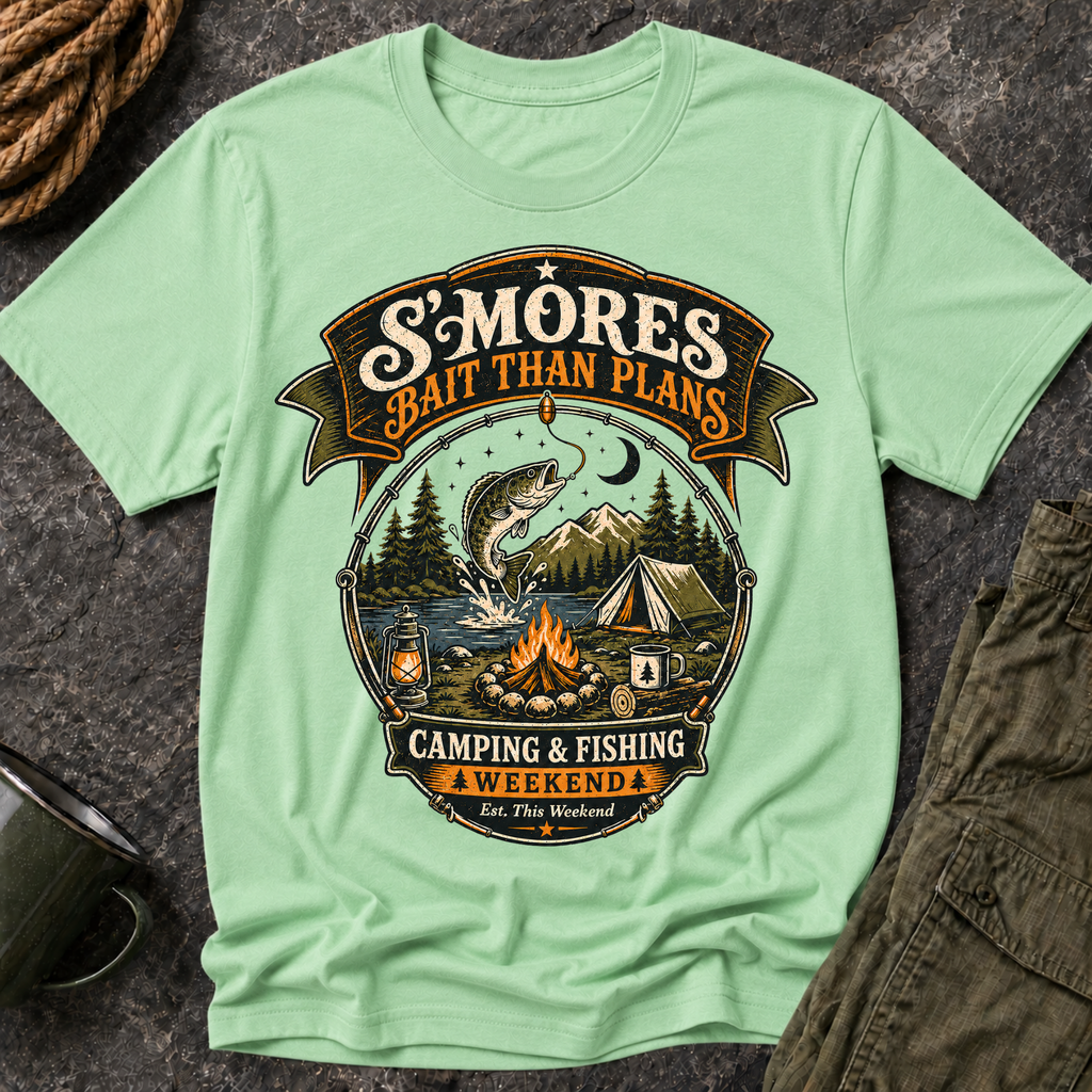 S'mores > Plans Camping T‑Shirt
