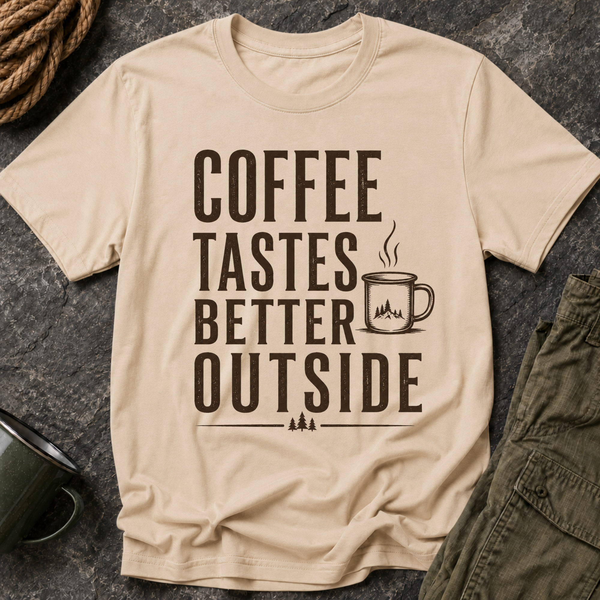 Coffee Tastes Better Outside Tee