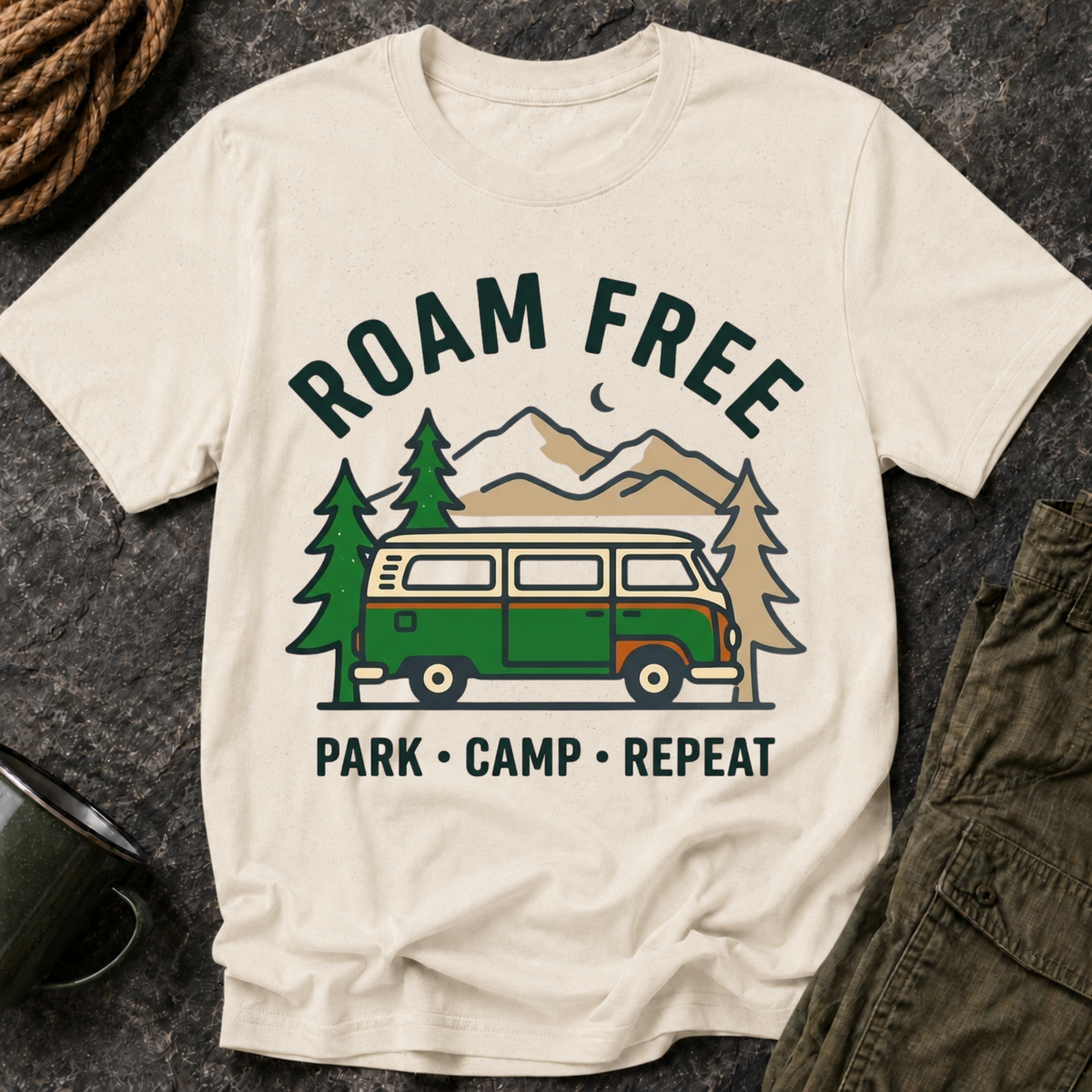 Roam Free Camper Van T-Shirt