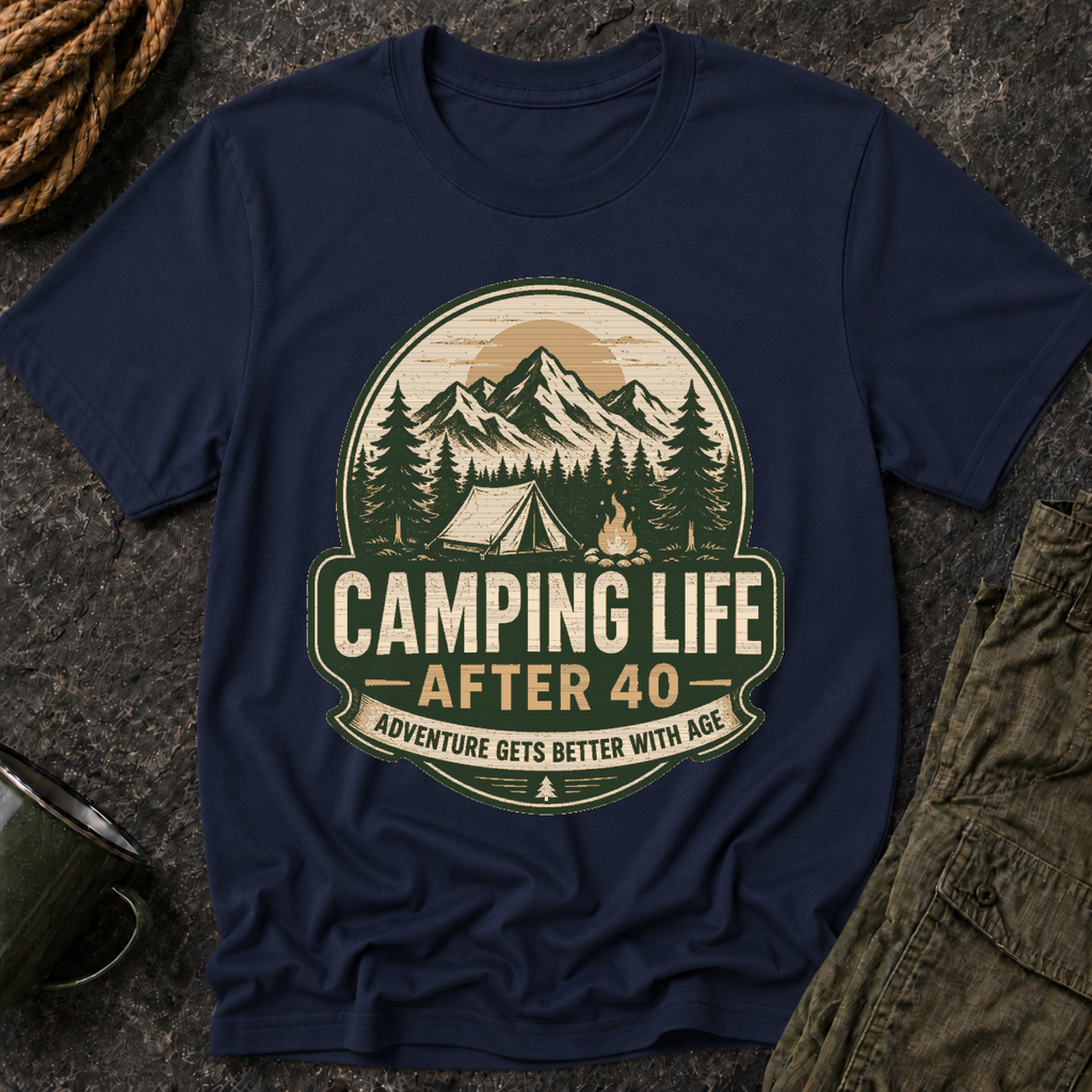 Camping Life After 40 Vintage Camping T-Shirt