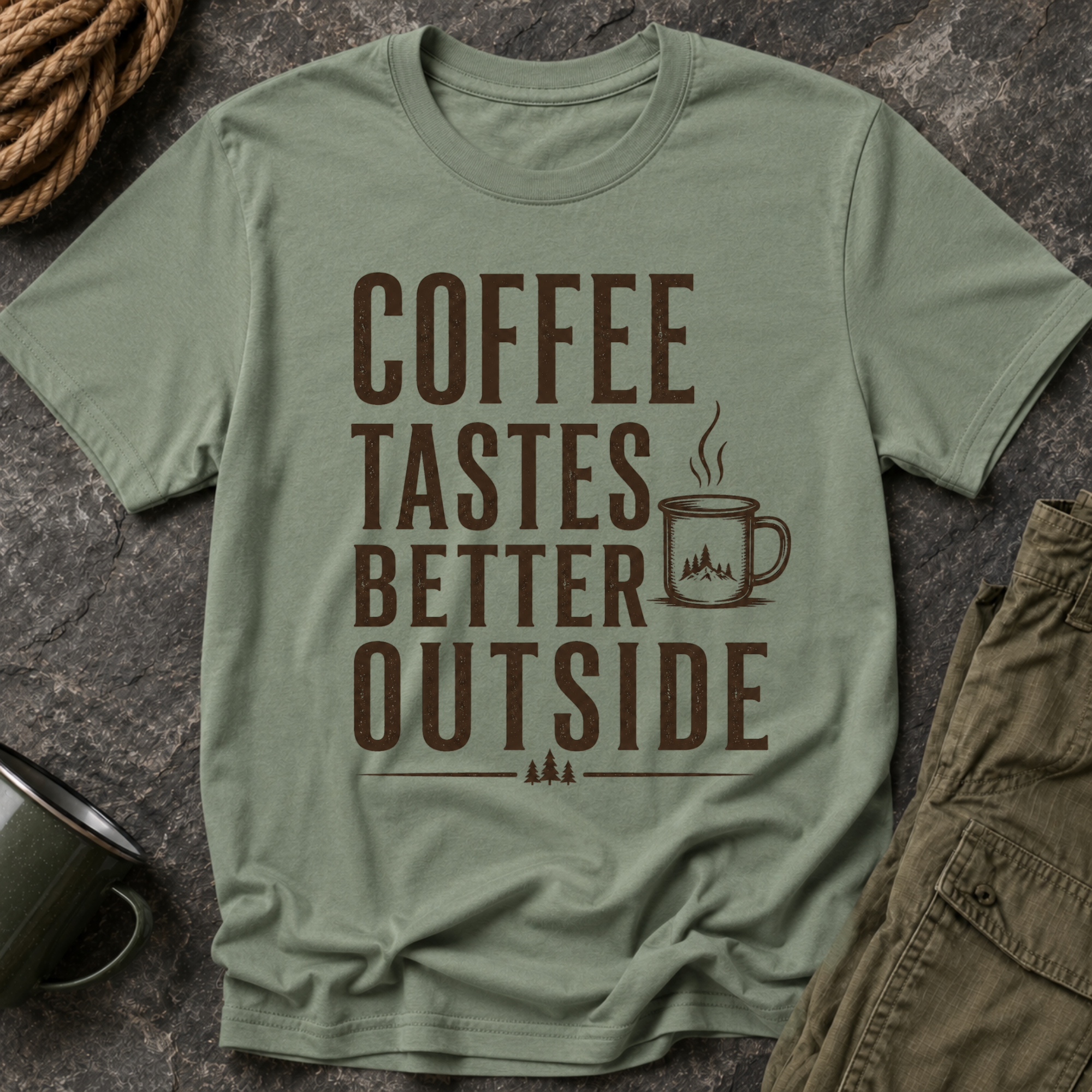 Coffee Tastes Better Outside Tee