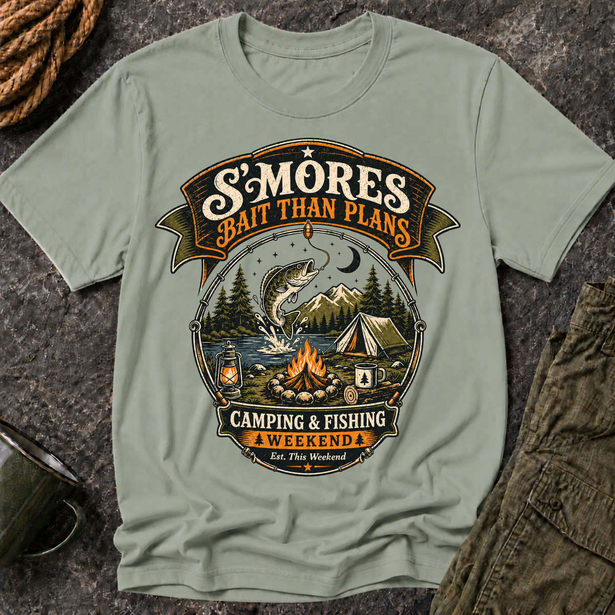 S'mores > Plans Camping T‑Shirt
