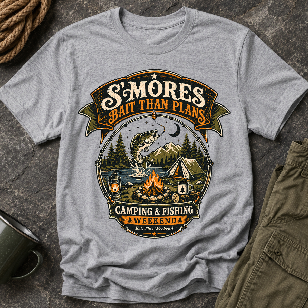 S'mores > Plans Camping T‑Shirt