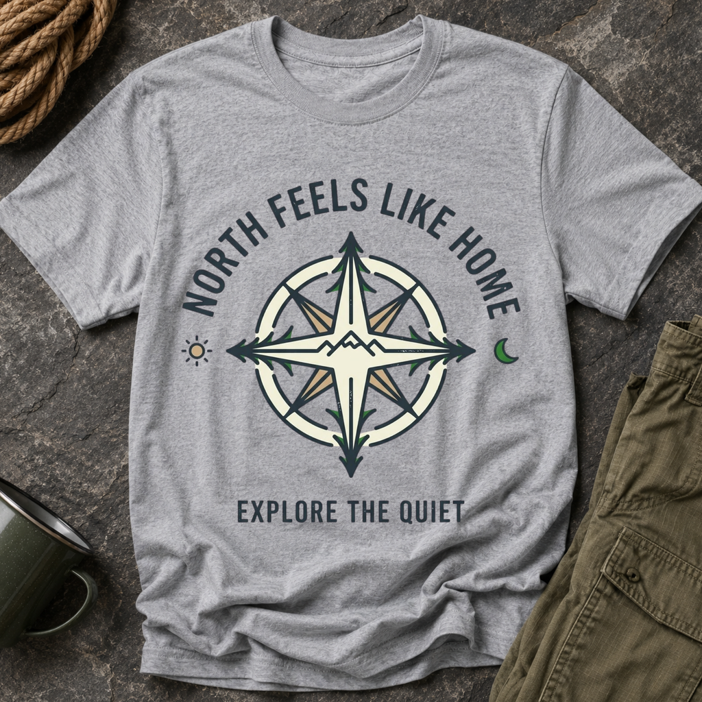 North Feels Like Home Compass T-Shirt