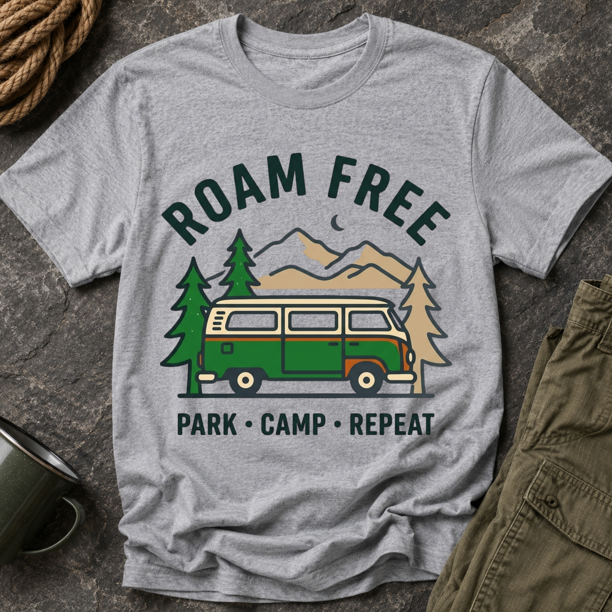 Roam Free Camper Van T-Shirt