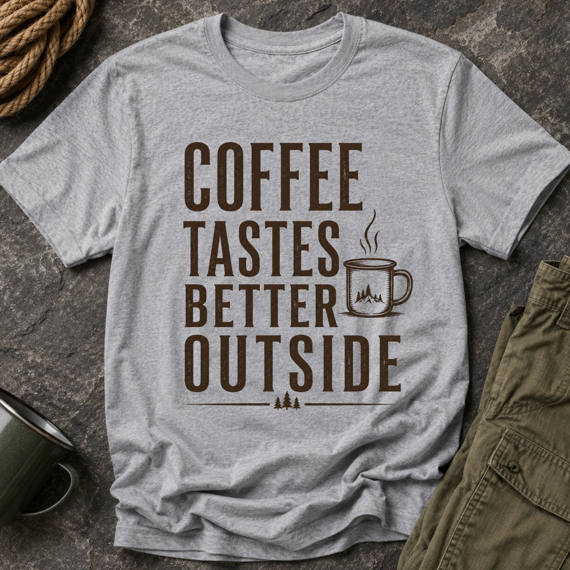 Coffee Tastes Better Outside Tee