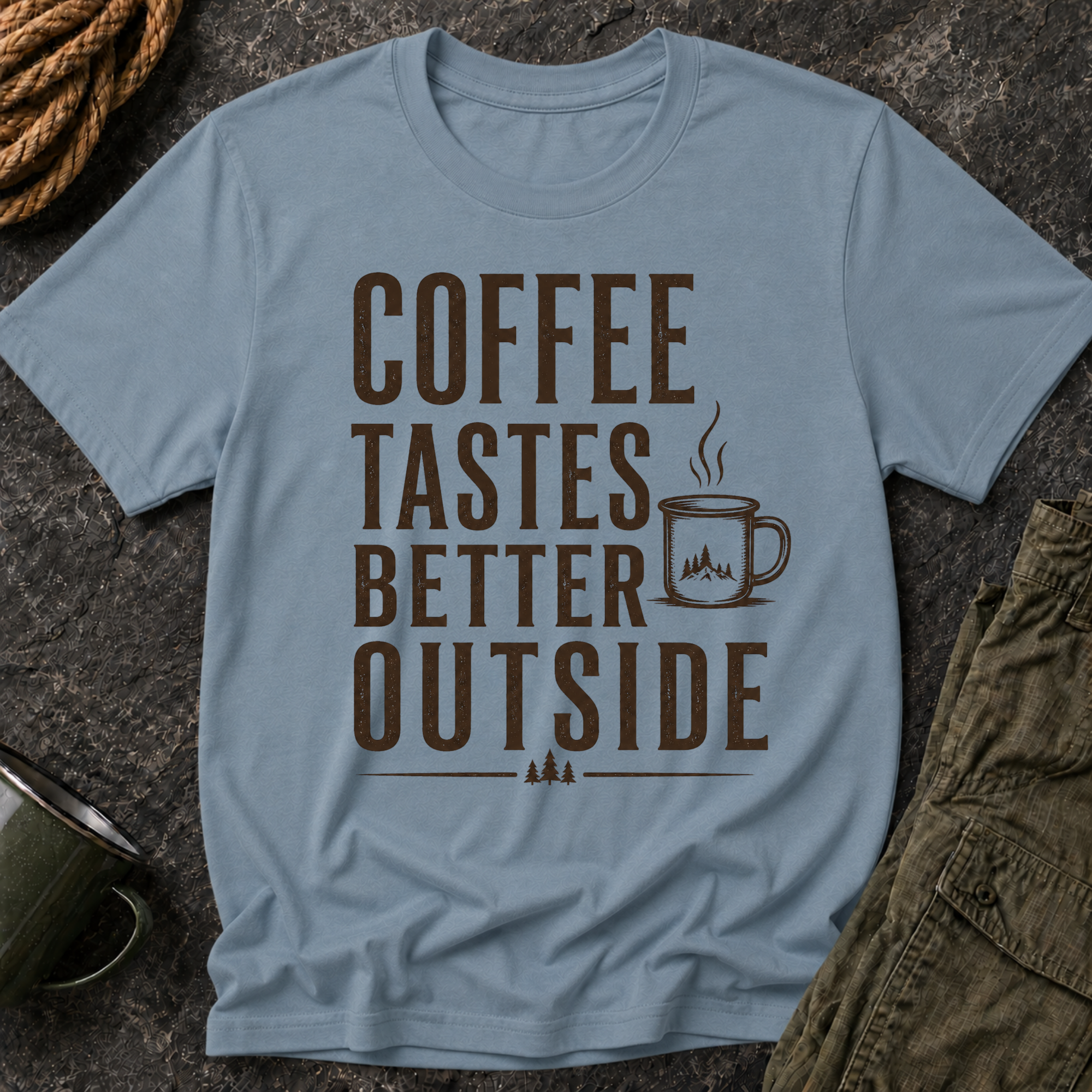 Coffee Tastes Better Outside Tee