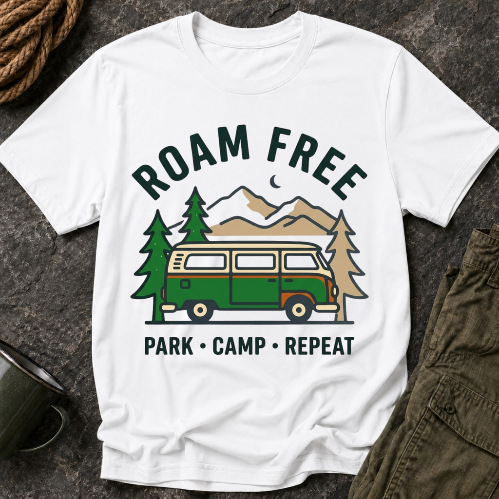 Roam Free Camper Van T-Shirt
