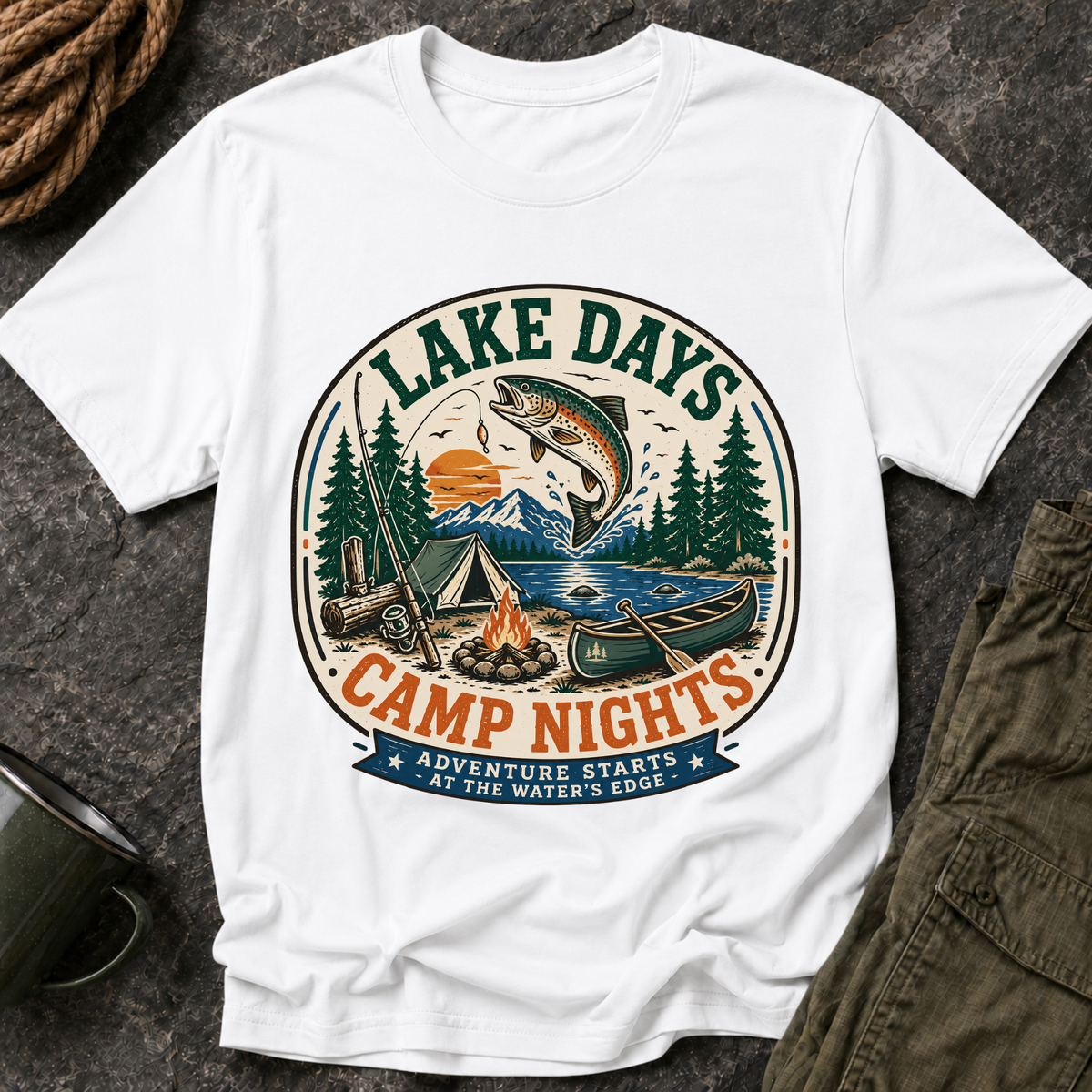 Lake Days Camp Nights T-Shirt