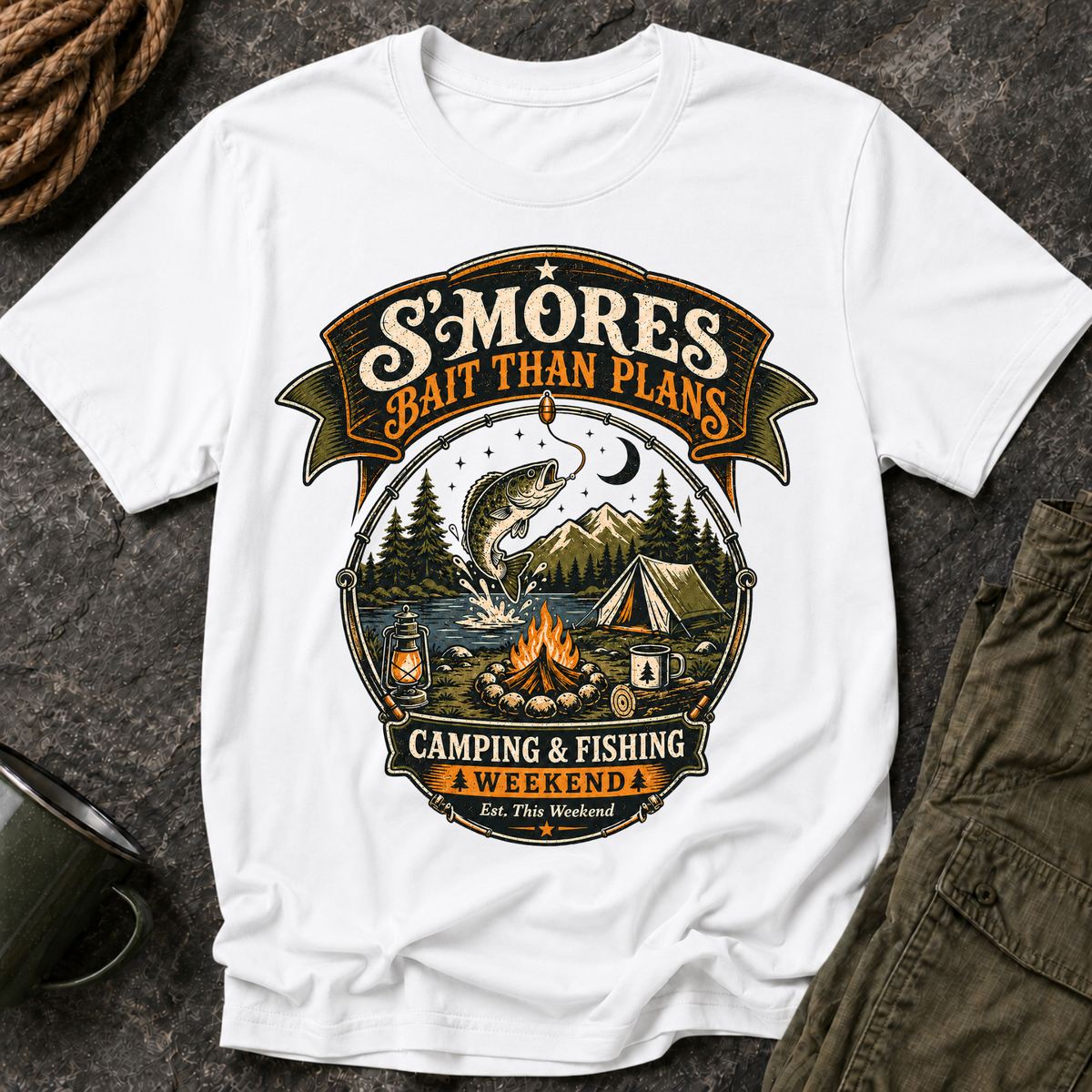 S'mores > Plans Camping T‑Shirt